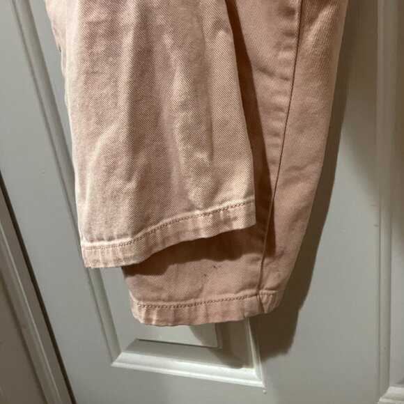 Jordache Peachy Pink Tie Front Overalls Casual Colourful Denim Women’s Small - Picture 8 of 11